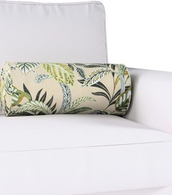 Valcový vankúš so záhybmi farba produktu zelená látka vzorované