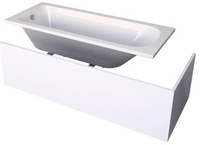 Gamma Oval, akrylátová vaňa 150x70x40 cm, biela lesklá, GMA-WAN-OS-15070