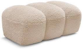 Béžová podnožka z textílie buklé Hippolyte – Bobochic Paris