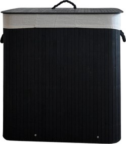 TRENDIE Bambusový kôš na prádlo 150l čierny + DARČEK