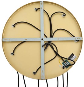 Závesná lampa Art Deco zlatá s dúhovým sklom 7-Lights - Sandra