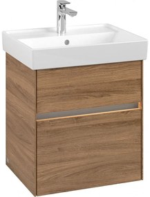 VILLEROY &amp; BOCH Collaro závesná skrinka pod umývadlo, 2 zásuvky, s LED osvetlením, 510 x 414 x 546 mm, Oak Kansas, C007B0RH