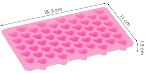 SPRINGOS Silikónová forma na ľad na 50 kociek srdca - KI0075 ružová