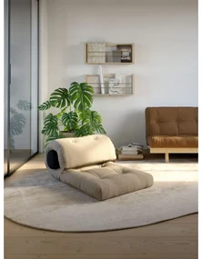 Sivobéžový futónový matrac 70x200 cm Wrap Beige/Dark Grey – Karup Design