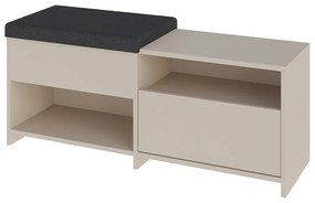 Krémový botník s lavicou Romi – Marckeric