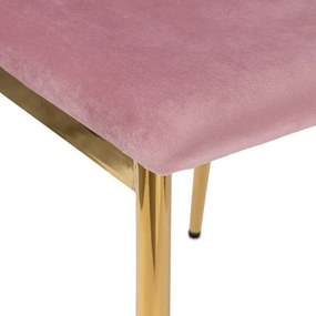 Jedálenská stolička MAVERIK zlatá / ružová