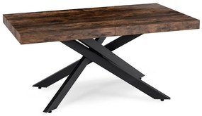 Stôl AGORDO 160–240 cm Dub Rustikál/Čierny