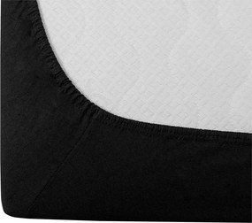 Bavlnená plachta s gumou STANDARD 90 x 200 cm čierna