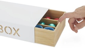 Box na kávové kapsuly a stojan, BALVI Coffee Box, biely kov