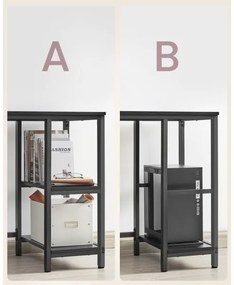 Rohový písací stôl SOLEA čierny