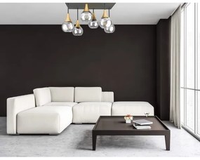 Prisadený luster SOMA 6xE27/60W/230V čierna/zlatá/číra