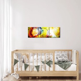 Obraz - Kozmický motýľ (s hodinami) (90x30 cm)