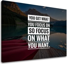 Motivačný obraz na stenu You get what you focus