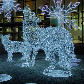 DECOLED Svetelná reťaz s kryštálmi, 8 m, 80 LED, Eco Fix, 24V