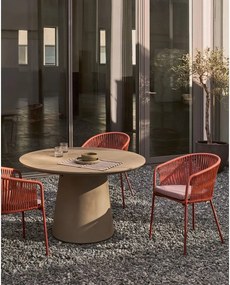 Betónový vonkajší jedálenský stôl Kave Home Itai, ⌀ 120 cm