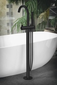 Sapho Sapho, RHAPSODY vaňová batéria s pripojením do podlahy, výška 1077 mm, čierna matná, R5018B