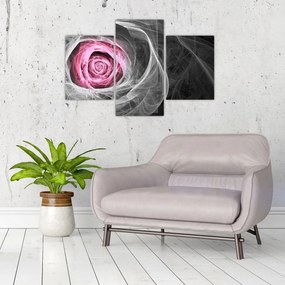 Obraz - Abstraktné ruže, fuchsiová (90x60 cm)