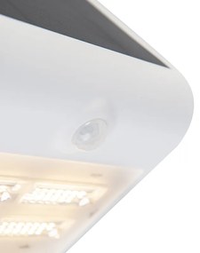 Vonkajšia nástenná lampa biela 21,5 cm so stmievaním a senzorom na solárny pohon - Daya
