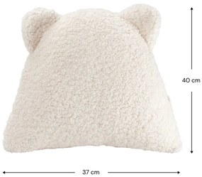 Krémová detský pohovkový vankúš buklé Bear – Wigiwama
