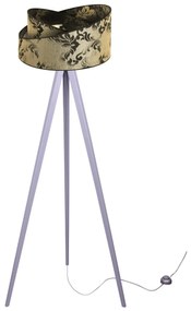 Stojacia lampa Werona, 1x textilné tienidlo so vzorom (výber zo 7 farieb), (výber zo 6 farieb konštrukcie)
