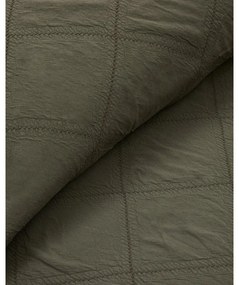 Zelený bavlnený prešívaný pléd 240x260 cm Serla – Kave Home