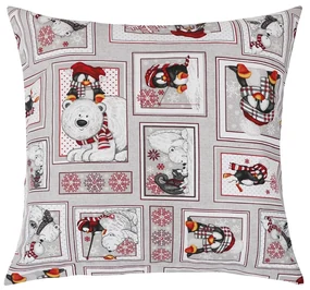 Bellatex Vankúšik Zimný patchwork, 45 x 45 cm