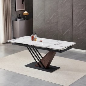 Stôl SANNY 180–240 cm biely/dub