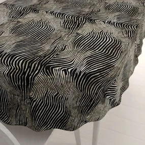 Biante Zamatový oválny obrus Tamara TMR-052 Zebrovaný vzor 100x160 cm