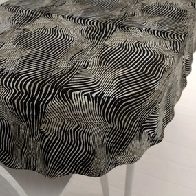 Biante Zamatový oválny obrus Tamara TMR-052 Zebrovaný vzor 60x100 cm