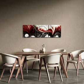 Obraz - Moderné abstrakcie (s hodinami) (90x30 cm)