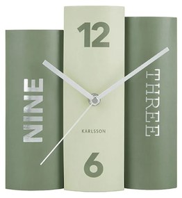 Stolné hodiny Book zelené 21,2 × 16,8 × 21,2 cm