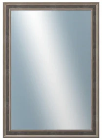 DANTIK - Zrkadlo v rámu, rozmer s rámom 50x70 cm z lišty TOOTH malá striebornočierna (3164)