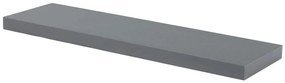 Autronic -  Polička nástenná 120 cm, MDF, farba sivý vysoký lesk, baleno v ochranej fólii - P-002 GRE