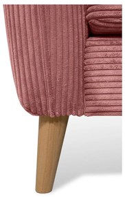 Ružová menčestrová rohová pohovka (pravý roh) Paris – Scandic