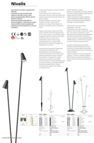 Redo 90712 - LED vonkajšia lampa NIVALIS 2xLED/6,9W/230V 110 cm IP65 hnedá