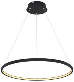 GLOBO Závesné designové LED osvetlenie RALPH, 29W, teplá biela, 60,5 cm, čierne