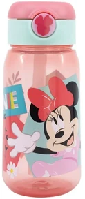 Plastová fľaša na pitie so slamkou a viečkom Minnie Mouse - 510 ml