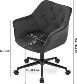 Otočné kreslo COPA - sivý zamat