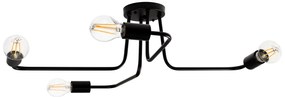 Toolight - Stropné / nástenné svietidlo Agaro Spider 4xE27, čierna, OSW-06604