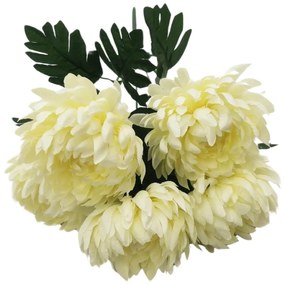 Biela umelá kytica chryzantém 45cm