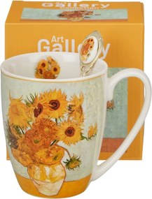 Porcelánový hrnček s lyžičkou Van Gogh Sunflowers 360 ml