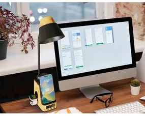 Immax 09000L - LED+CCT stmievateľná stolná lampa s bezdrôtovým nabíjaním Qi IDEAL LED/8W/230V béžová