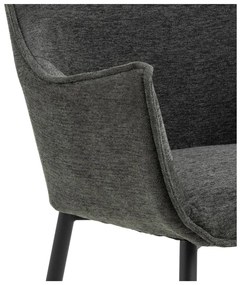 Tmavosivé čalúnené jedálenské kreslo Bonita – Actona