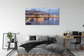 Obraz plexi Mesto nočná mora loď 140x70 cm