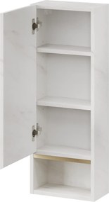 Závěsná koupelnová skříňka Letto 05 30 cm bílý mramor/zlatá