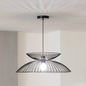 Brilagi - LED luster na lanku CERIA WIRE 1xE27/40W/230V pr. 60 cm čierna
