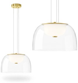 Toolight Toolight, LED závesné svietidlo 12W, 4000K, 1000lm, APP1690-1PC B, zlatá, OSW-04370