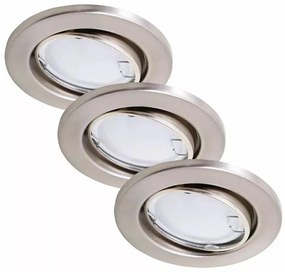 Briloner 7221-032 - SADA 3x LED Kúpeľňové svietidlo 1xGU10/3W/230V matný chróm