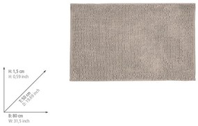 Béžová textilná kúpeľňová predložka 50x80 cm Chenille – Allstar
