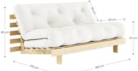 Zelená rozkladacia pohovka 160 cm Roots - Karup Design
